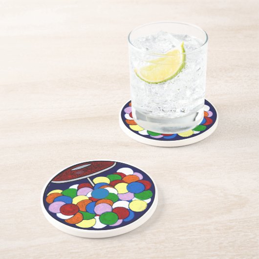 Zahnfleischmaschine Getränkeuntersetzer (Seite)