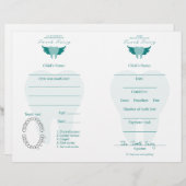 Zahnfüllbrief und -empfang Aquamarin (Vorne/Hinten)