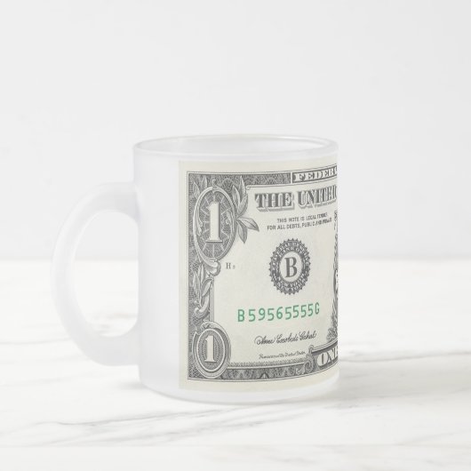 Zahngeld-Dollar-Schein Mattglastasse (Links)
