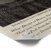 Zahngeschichte Funny Antique Dentin Karikatur Poster (Ecke)