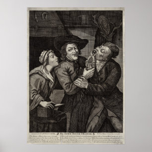 Zahngeschichte Funny Antiquitätenkarikatur Poster