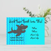 Zahnhai Einladung (Stehend Vorderseite)