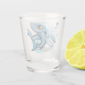 Zahnhai Schnapsglas (Rückseite)