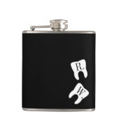 Zahnheilkunde-Gewohnheit abgezeichnete Zähne Flachmann (Vorderseite)