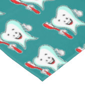 Zahnheilkunde mit Zahnbürstenmuster Tischdecke (Schrägansicht)