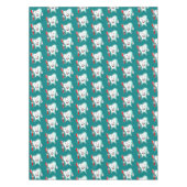 Zahnheilkunde mit Zahnbürstenmuster Tischdecke (Vorderseite)