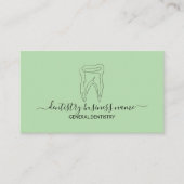 Zahnheilkunde moderne grüne Zahnarztpraxis Visitenkarte (Vorderseite)