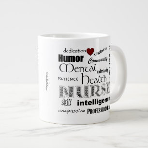 Zahnheilmittel und rotes Herz Jumbo-Tasse