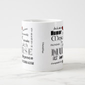 Zahnheilmittel und rotes Herz Jumbo-Tasse (Vorderseite)