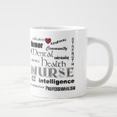 Zahnheilmittel und rotes Herz Jumbo-Tasse (Rechts)