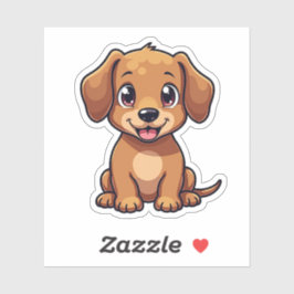 Zahnheit auf Rädern, adorable Dackel Kawaii, Aufkleber
