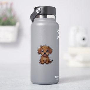 Zahnheit auf Rädern, adorable Dackel Kawaii, Aufkleber