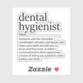 Zahnhygiene Definition Zahnhygiene Aufkleber (Blatt)