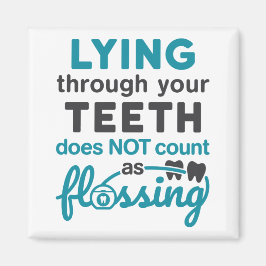 Zahnhygiene, die durch die Zähne läuft, ohne zu bl Magnet