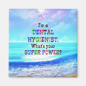 Zahnhygiene, farbenfrohe Gestaltung Magnet (Vorne)