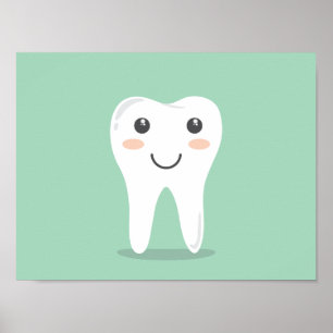 Zahnhygiene- glücklicher Zahn Poster