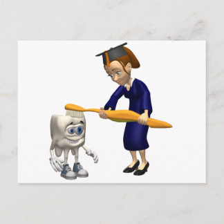 Zahnhygiene oder Zahnarztgeschenke für Abschlüsse Ankündigungspostkarte