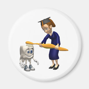 Zahnhygiene oder Zahnarztgeschenke für Abschlüsse Magnet