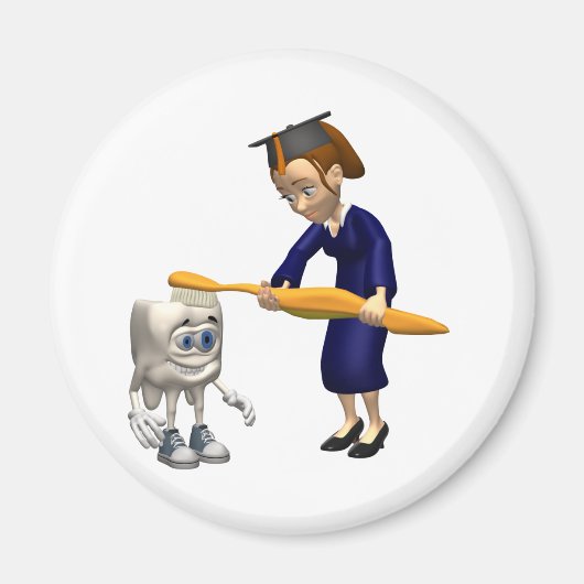 Zahnhygiene oder Zahnarztgeschenke für Abschlüsse Magnet (Vorne)