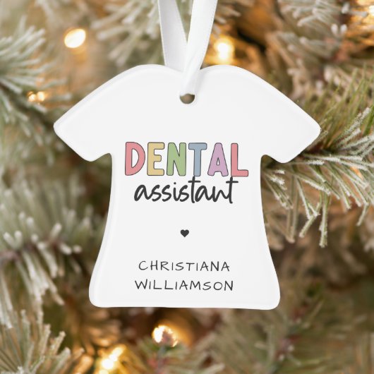 Zahnhygieniker-Geschenk mit eigenem Namen Ornament (Baum)