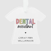 Zahnhygieniker-Geschenk mit eigenem Namen Ornament (Vorderseite)