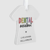 Zahnhygieniker-Geschenk mit eigenem Namen Ornament (Vorderseite)