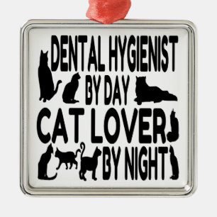 Zahnhygienikerin Cat Lover Ornament Aus Metall