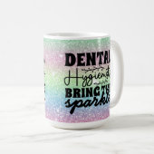 Zahnhygienischer Glitzer Sparkle Bling Kaffeetasse (VorderseiteRechts)