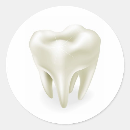 Zahnillustration Runder Aufkleber (Vorderseite)