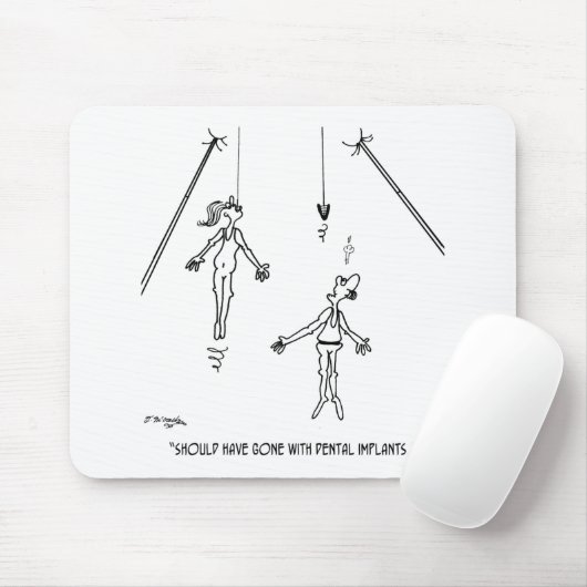 Zahnimplantat-Cartoon 9468 Mousepad (Mit Mouse)