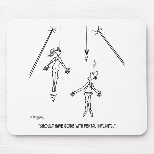 Zahnimplantat-Cartoon 9468 Mousepad (Vorne)