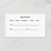 Zahnimplantate Terminologiekarten Visitenkarte (Rückseite)