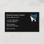 Zahnimplantate Terminologiekarten Visitenkarte (Vorderseite)