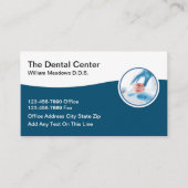 Zahnimplantate und Zahnarztkarte Visitenkarte (Vorderseite)