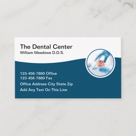 Zahnimplantate und Zahnarztkarte Visitenkarte (Vorderseite)
