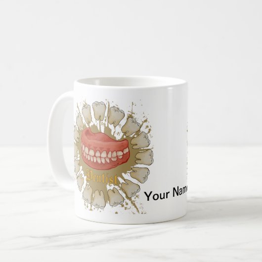 Zahnkaffee-Tasse Kaffeetasse (Vorderseite Links)