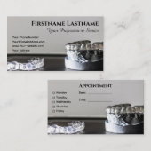 Zahnkieferorthopädie mit Terminkombination Visitenkarte (Vorne/Hinten)