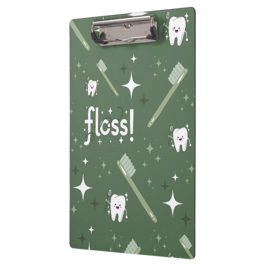Zahnklappe, Geschenk für Zahnhygiene, Zähne Klemmbrett (Links)
