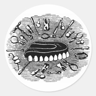 Zahnkleber Runder Aufkleber