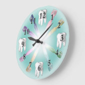 Zahnklemme mit veränderbarer Hintergrundfarbe Große Wanduhr (Winkel)
