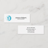 Zahnklinik beruflich Zahnarzt minimal Mini Visitenkarte (Vorne/Hinten)