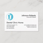 Zahnklinik beruflich Zahnarzt schlicht Visitenkarte (Vorderseite)