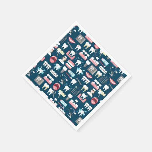 Zahnklinik-Büromuster Serviette (Ecke)