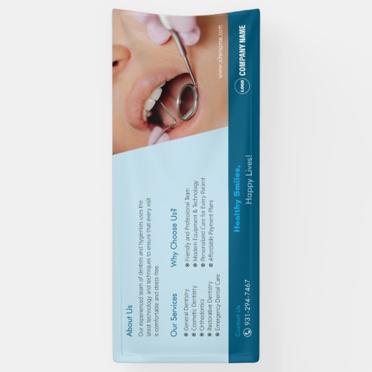 Zahnklinik Custom Banner (Vertikal)