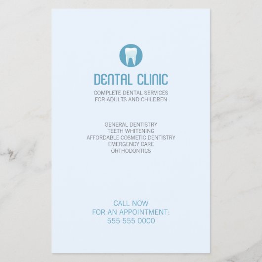 Zahnklinik-Flyer Flyer (Hinten)