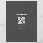 Zahnklinik Individuelles Logo Foto QR Grau Flyer (Hinten)