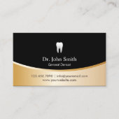 Zahnklinik Moderne Black & Gold Ernennung Terminkarte (Vorderseite)