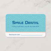 Zahnklinik | Personalkarte für Zahnärzte Visitenkarte (Rückseite)