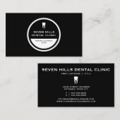 Zahnklinik-Siegel (farblich anpassbar) Visitenkarte (Vorne/Hinten)