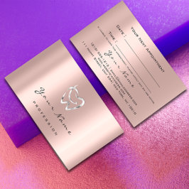 Zahnklinik Zahnarzt Silver Rose Logo Terminkarte